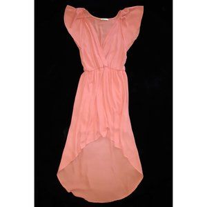 Everly Pink High-Low Wrap Dress S